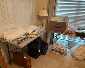 linens, luggage