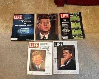 just a sampling of the JFK books, LIFE magazines