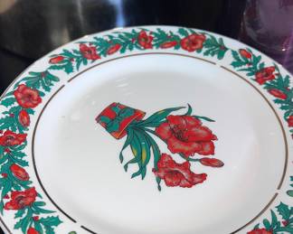 Wang's Christmas Amarylis Flower collection plates