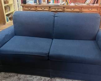 Blue Couch w/fold-up bed