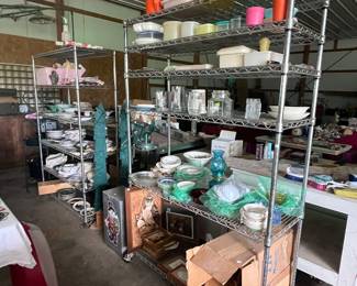 Artwork, dishes, tupperware