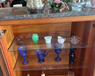 glassware, decor, plants