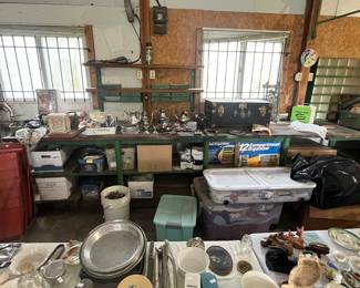 Work bench, storage organizers, trunk,