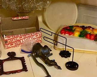TUPPERWARE, GRINDER, LARGE PUNCHBOWL SET