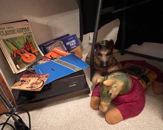 MUSIC SHEETS, VINTAGE STUFFED ANIMALS