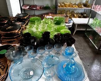 Loads of Depression glass