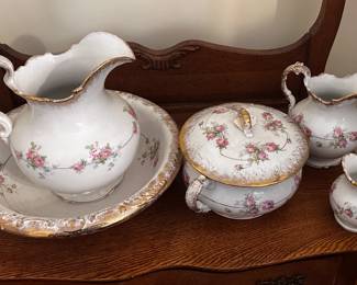 Porcelain washstand accessories- price varies by piece. Special rate for purchasing all.
