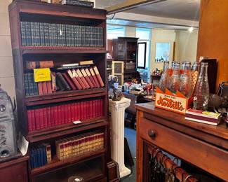 Globe-Wernicke barrister bookcase. 100 year old books and other contents priced separately