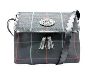 Burberry Navy Blue Plaid Crossbody Bag