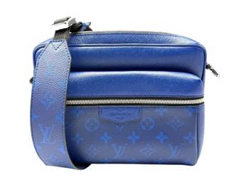 Louis Vuitton Taigarama Monogram Outdoor Messenger Bag in Blue