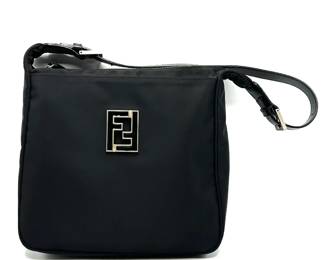 Fendi Black Nylon Shoulder Bag