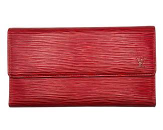 Louis Vuitton Red Epi Leather Sarah Wallet