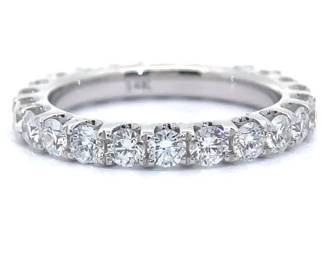 2.10 Carat Diamond Full Eternity Ring in 14k White Gold