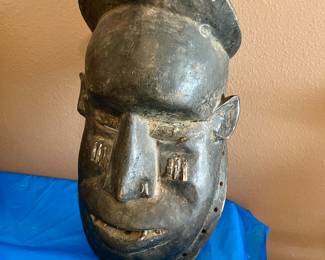 Hand carved African face mask