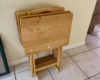 Five piece TV tray set