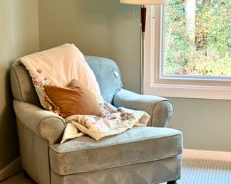 Bassett side chair, Yves Delorme Throw