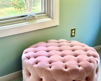 Velvet ottoman