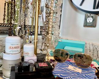 Chanel glasses, Sterling Jewelry, La Mer products
