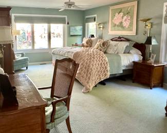 Cuatom Bedding, Lexing Furniture Desk, Dressers and side tables, throws by Soft Surroundings