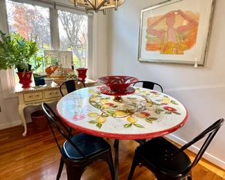 Stunning mosiac table from Creme de la Creme in Carytown (MSRP $4,000)