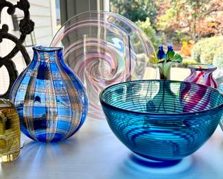 Superb collection of signed blown glass