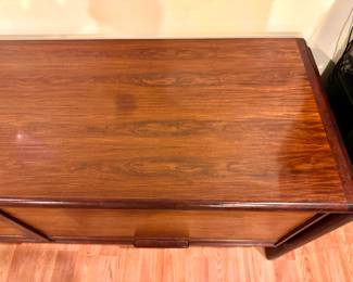 Mid-century modern contemporary center console with beautiful wood.