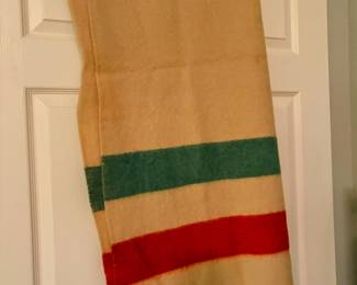 Vintage Hudson Bay Wool 4 Point Blanket Authentic Made in England