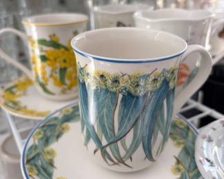 Australian State Flower Mug & saucer Tasmanian Blue Gum