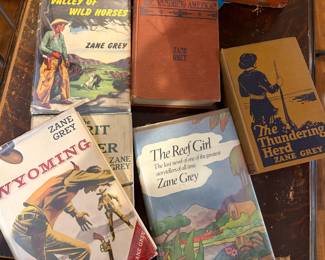 A large collection of vintage books