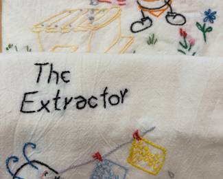 Embroidery dish towels