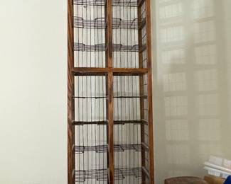 Large “birdcage” style Cd/DVD rack