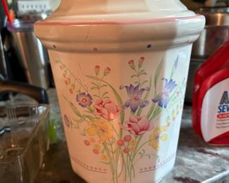 Vintage floral canister set