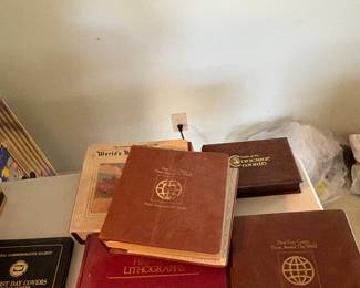 Collectible first run stamps, lithographs, and ancient coins