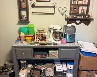 Kitchen Aid mixer, ice machine, small appliances