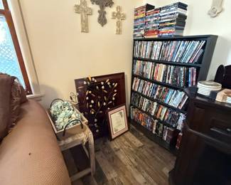 DVDs, crosses