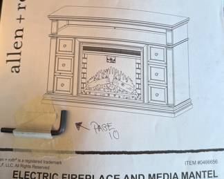 Allen & Roth Electric Fireplace and Media Mantel