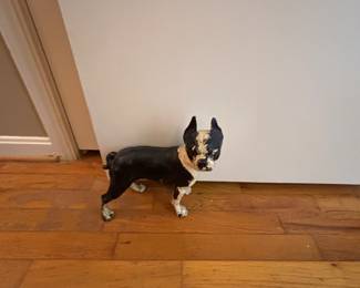 Vintage cast iron Boston Terrier door stop.