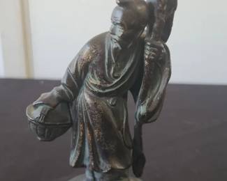 Chinese bronze statue depicting Shou, the God of Longevity