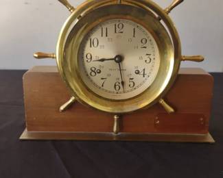 SETH THOMAS BRASS SHIPS HELM CLOCK