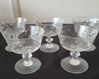 5 Noritake Kenley crystal sherbet glass