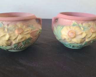 Roseville Pottery sugar bowls