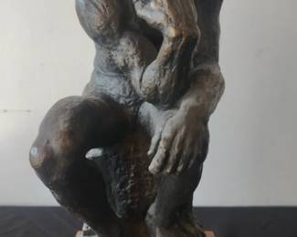 Austin Productions Sculpture Thinking Man Statue 1962 chalk plaster bronze POC