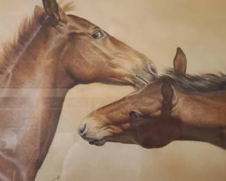 framed print titled The Weanlings by renowned equine artist Fred Stone