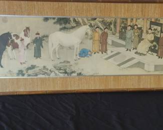 Framed print of The Kirghizes Presenting Horses to the Emperor Chien Lung by Giuseppe Castiglione