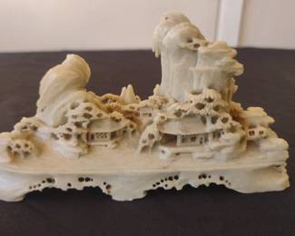 Chinese Soapstone Landscape Carving