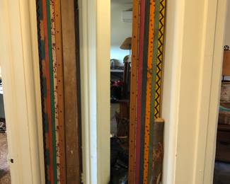 handcrafted mirror by David Marsh Furniture, made from Ponderosa Pine with a colorful, hand-painted design