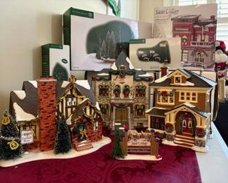 A few of the 75 christmas Village houses in boxes. Priced to sell!!