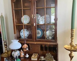Bonnet top secretary bookcase
