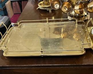 Large brass tray
