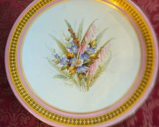 12 Royal Worcester Victorian hand painted botanical dessert set, circa 1880s-1910